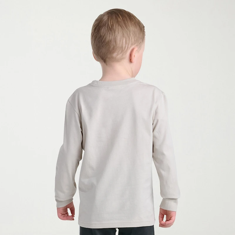 adidas Toddler Boys Crew Neck Long Sleeve Regular Fit Graphic T-Shirt