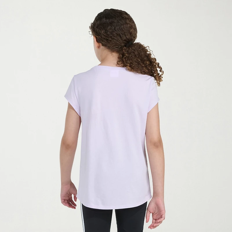 adidas Big Kid Girls Crew Neck Short Sleeve Slim Fit Graphic T-Shirt
