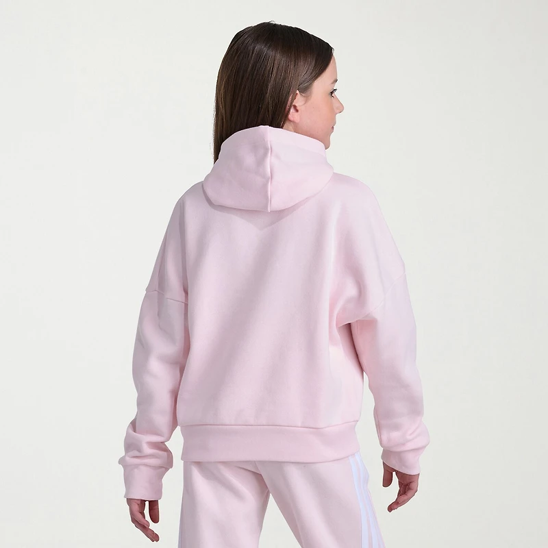 adidas Big Kid Girls Long Sleeve Fleece Active Hoodie