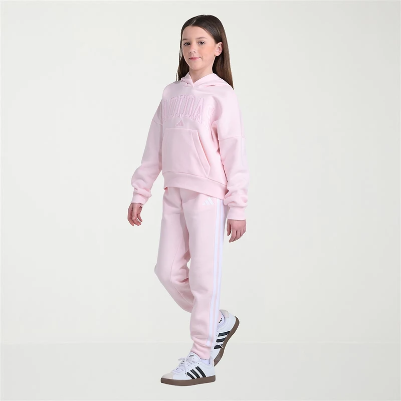 adidas Big Kid Girls Long Sleeve Fleece Active Hoodie