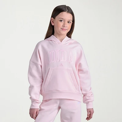 adidas Big Kid Girls Long Sleeve Fleece Active Hoodie