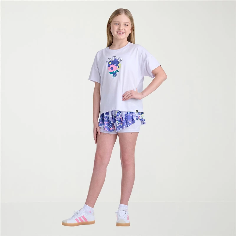 adidas Big Kid Girls Crew Neck Short Sleeve Active T-Shirt