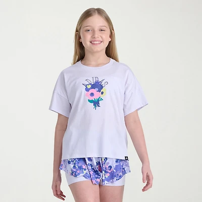 adidas Big Kid Girls Crew Neck Short Sleeve Active T-Shirt