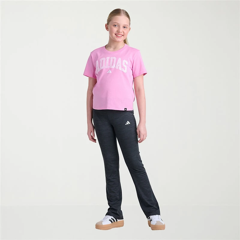 adidas Big Kid Girls Crew Neck Short Sleeve Regular Fit Graphic T-Shirt