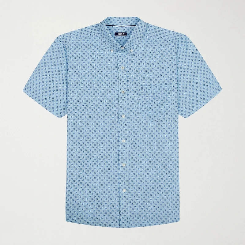 IZOD Breeze Mens Short Sleeve Classic Fit Big and Tall Button-Down Shirt