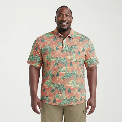 IZOD Sunshield Performance Big and Tall Mens Classic Fit Short Sleeve Polo Shirt