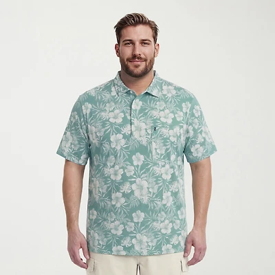 IZOD Sunshield Performance Big and Tall Mens Classic Fit Short Sleeve Polo Shirt