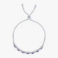 Gemstone Pure Silver Over Brass Bolo Bracelet