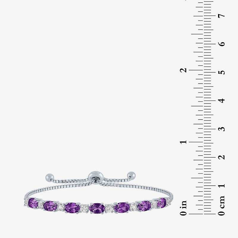 Gemstone Pure Silver Over Brass Bolo Bracelet