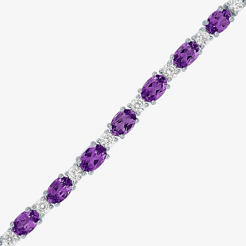 Gemstone Pure Silver Over Brass Bolo Bracelet