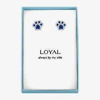 Lab Created Blue Sapphire 4mm Stud Earrings