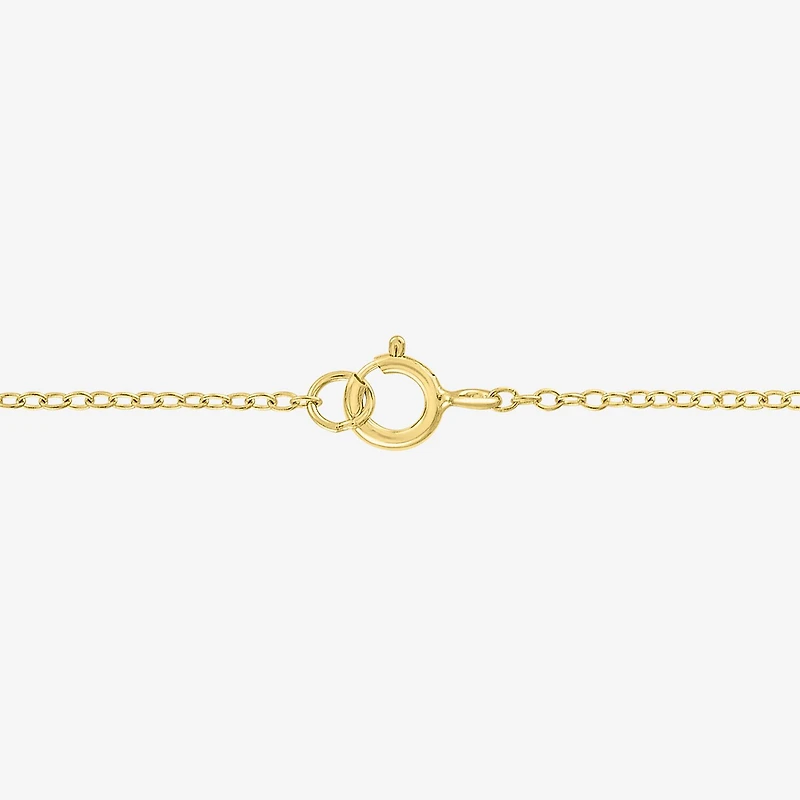Womens Lab Created White Opal 14K Gold Over Brass Heart 16 Inch Pendant Necklace