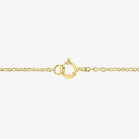 Womens Lab Created White Opal 14K Gold Over Brass Heart 16 Inch Pendant Necklace