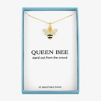 Womens Genuine Yellow Citrine 14K Gold Over Brass 16 Inch Pendant Necklace
