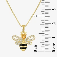 Womens Genuine Yellow Citrine 14K Gold Over Brass 16 Inch Pendant Necklace