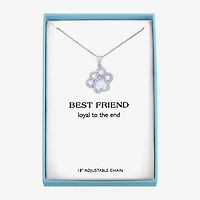 Womens Lab Created White Opal Pure Silver Over Brass 16 Inch Pendant Necklace