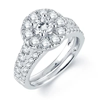 Modern Bride® Signature CT.T.W. Natural Diamond 14K White Gold Engagement Ring