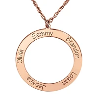 Personalized Open Circle Names Pendant Necklace