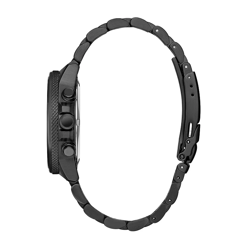 Citizen Black Panther Marvel Mens Chronograph Black Stainless Steel Bracelet Watch Ca0297-52w