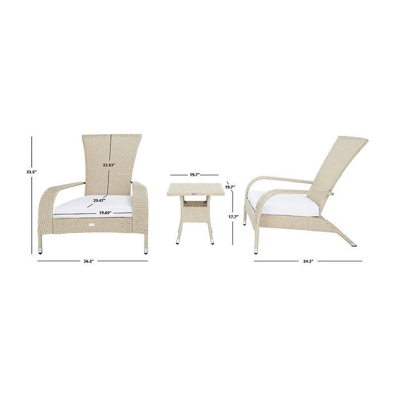 Safavieh 3-pc. Conversation Set Weather Resistant