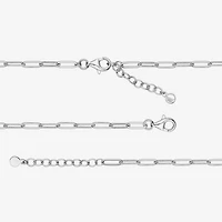 Paris 1901 By Charles Garnier Womens Sterling Silver Solid Heart 6 3/4 Inch Link Bracelet