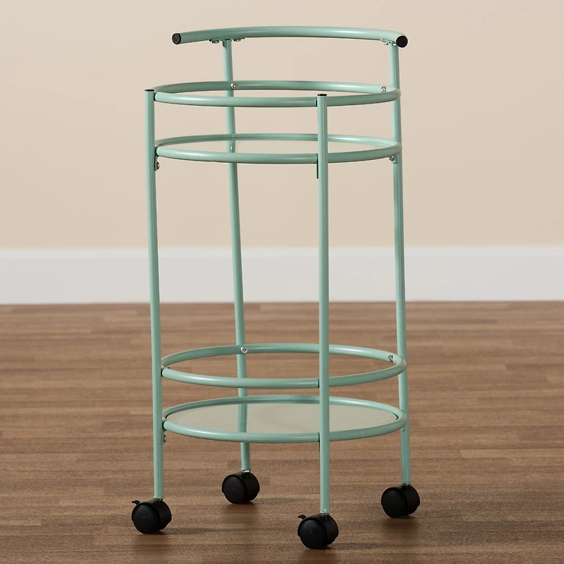 Newell Metal-Top Kitchen Cart