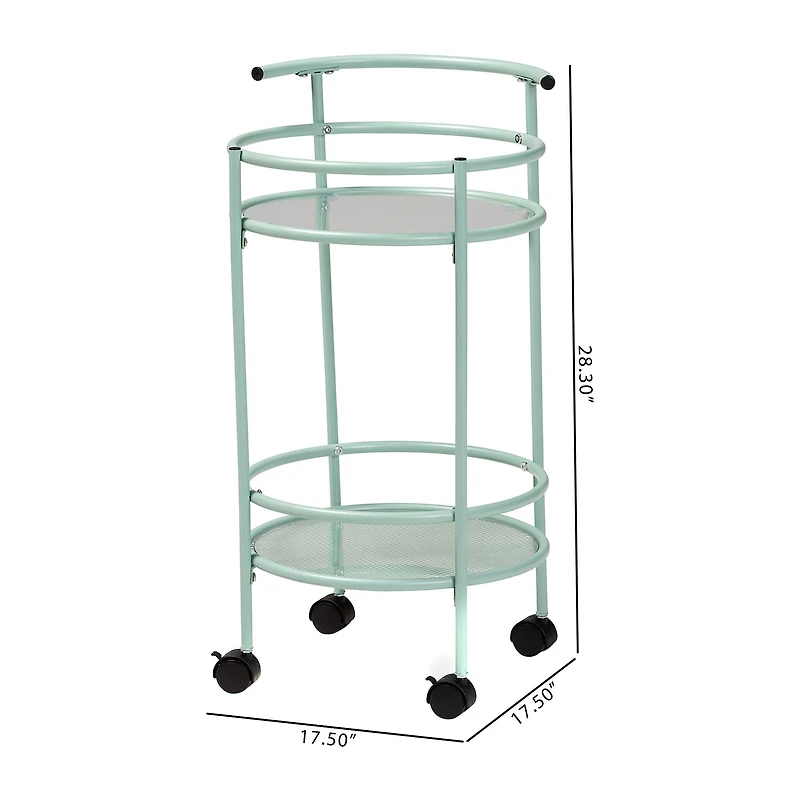 Newell Metal-Top Kitchen Cart