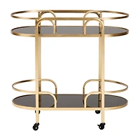 Leighton Metal-Top Serving Cart