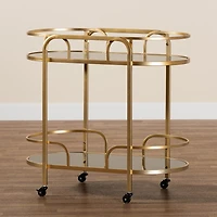 Leighton Metal-Top Serving Cart