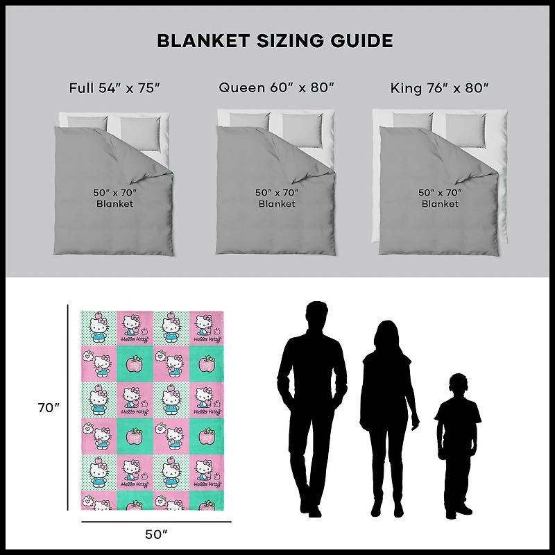 Northwest Hello Kitty Apple Boxes 50x70 Hello Kitty Lightweight Throw