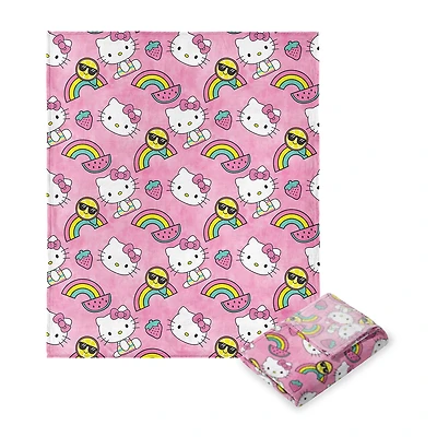 Northwest Hello Kitty Tie Dye Rainbow 50x70 Hello Kitty Lightweight Throw