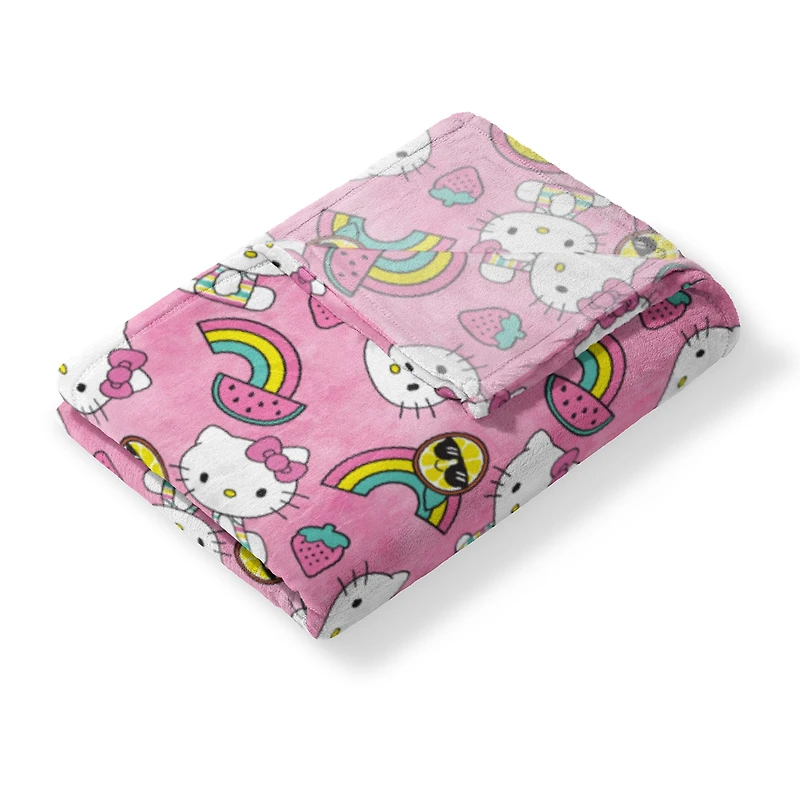 Northwest Hello Kitty Tie Dye Rainbow 50x70 Hello Kitty Lightweight Throw