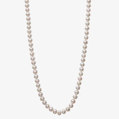 Cultured Freshwater Pearl 18 Inch Strand Necklace in 14K Gold