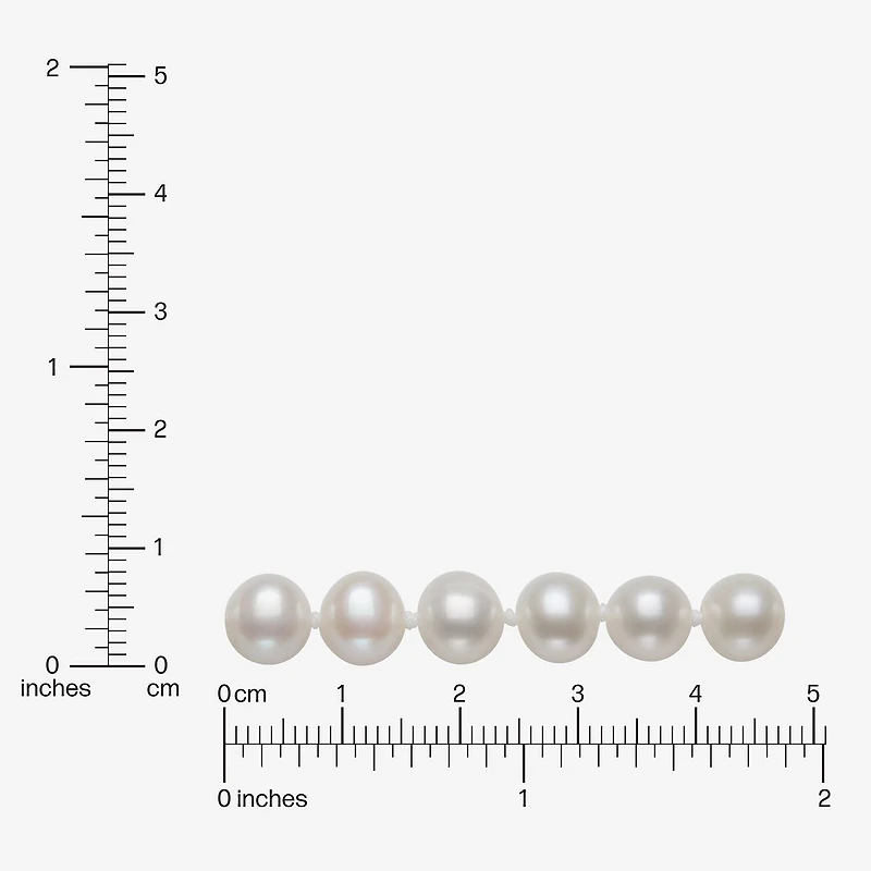 Cultured Freshwater Pearl 18 Inch Strand Necklace in 14K Gold