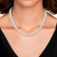 Cultured Freshwater Pearl 18 Inch Strand Necklace in 14K Gold