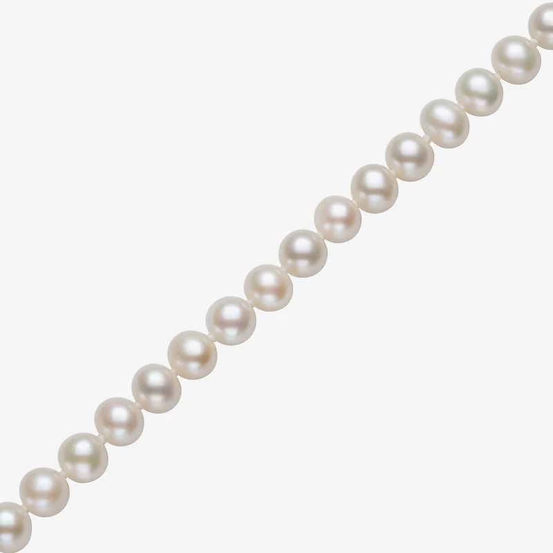 Cultured Freshwater Pearl 18 Inch Strand Necklace in 14K Gold