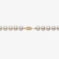 Cultured Freshwater Pearl 18 Inch Strand Necklace in 14K Gold