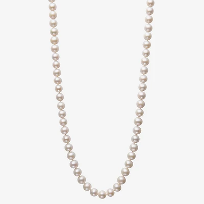 Cultured Freshwater Pearl 18 Inch Strand Necklace in 14K Gold