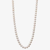 Cultured Freshwater Pearl 18 Inch Strand Necklace in 14K Gold