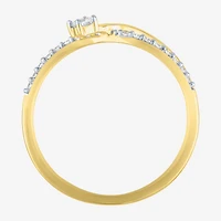(Gh / Si2 I1) Womens 1/6 CT. T.W. Lab Grown White Diamond 10K Gold Delicate Stackable Ring