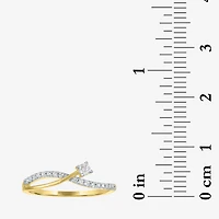 (Gh / Si2 I1) Womens 1/6 CT. T.W. Lab Grown White Diamond 10K Gold Delicate Stackable Ring