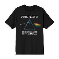 Novelty Mens Crew Neck Short Sleeve Relaxed Fit Pink Floyd Graphic T-Shirt