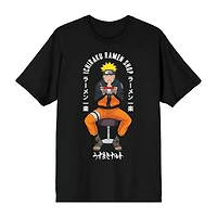 Novelty Mens Crew Neck Short Sleeve Relaxed Fit Naruto Graphic T-Shirt