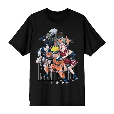 Novelty Mens Crew Neck Short Sleeve Relaxed Fit Naruto Graphic T-Shirt
