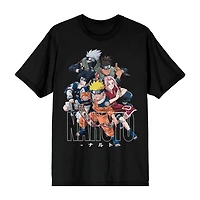 Novelty Mens Crew Neck Short Sleeve Relaxed Fit Naruto Graphic T-Shirt