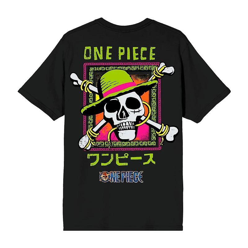 Novelty One Piece Straw Hat Pirates Mens Crew Neck Short Sleeve Relaxed Fit Graphic T-Shirt