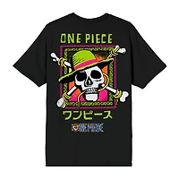 Novelty One Piece Straw Hat Pirates Mens Crew Neck Short Sleeve Relaxed Fit Graphic T-Shirt