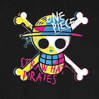 Novelty One Piece Straw Hat Pirates Mens Crew Neck Short Sleeve Relaxed Fit Graphic T-Shirt