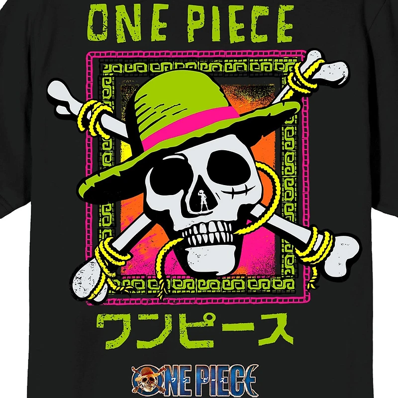 Novelty One Piece Straw Hat Pirates Mens Crew Neck Short Sleeve Relaxed Fit Graphic T-Shirt