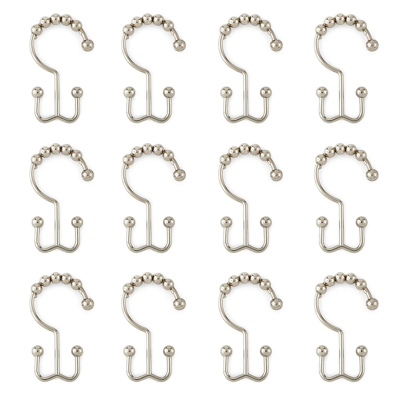 Maytex Mills Double Ball Glilde Shower Curtain Hooks